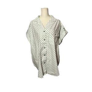 Vintage 1992 Diamond Hill Women’s Button Down Shirt 22W COTTON SHORT SLEEVE NWT